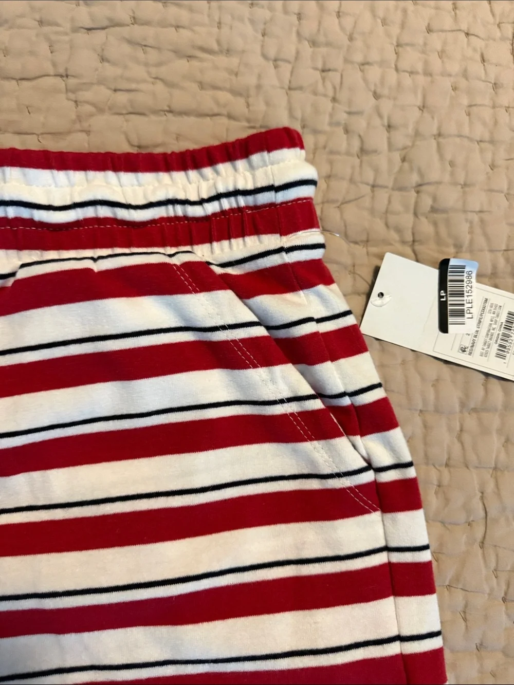 Parke for Target Red & White Striped Women’s Athletic Drawstring Shorts